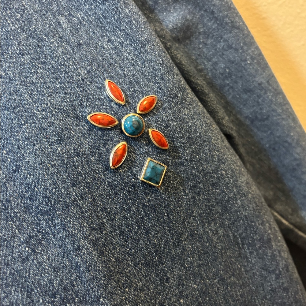 Vintage Lori of California Western Denim Blazer – Hand Painted embleshed - Picture 4 of 12